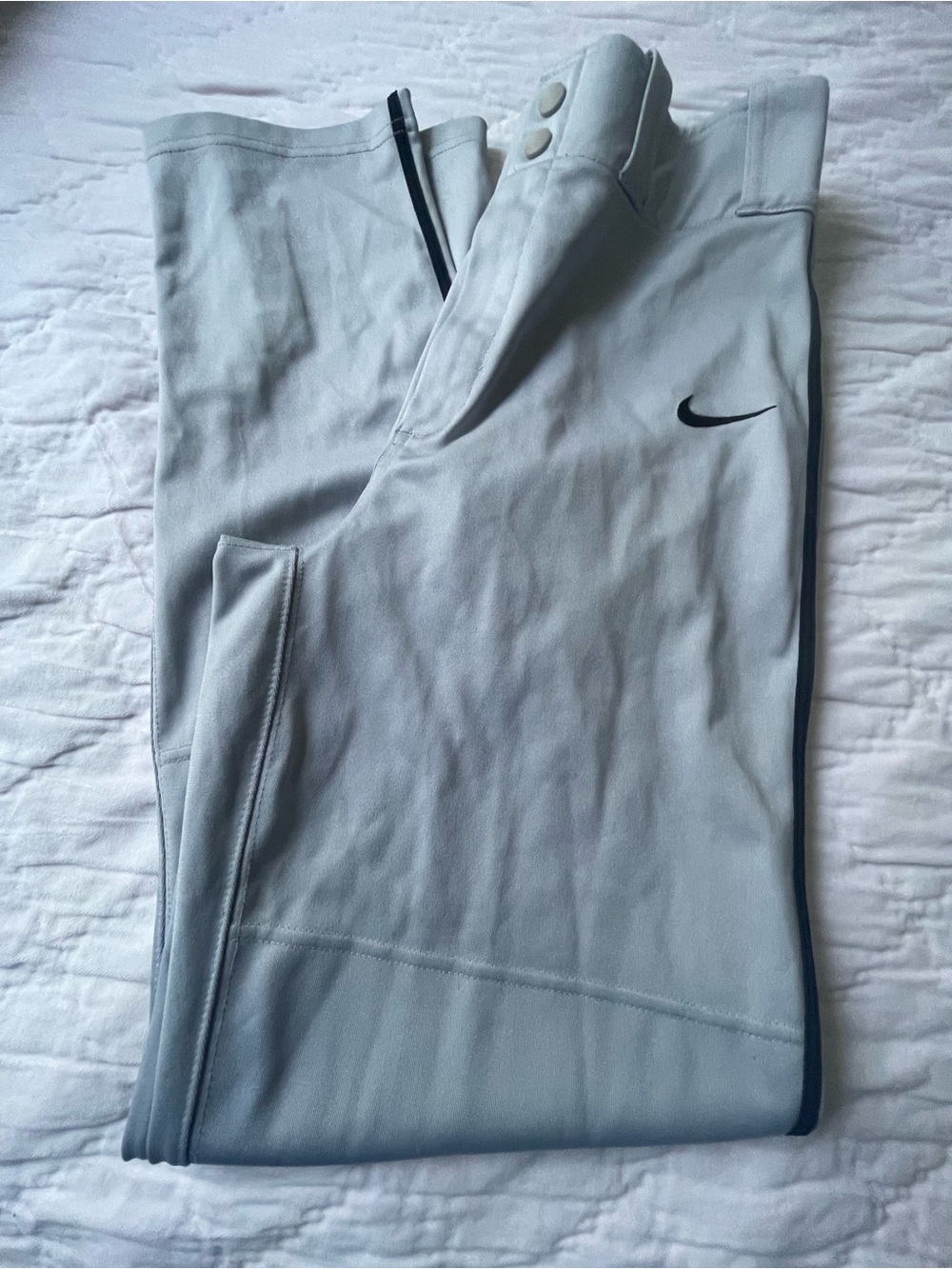 Nike Light Gray Swingman Baseball Pants with Black Swoosh